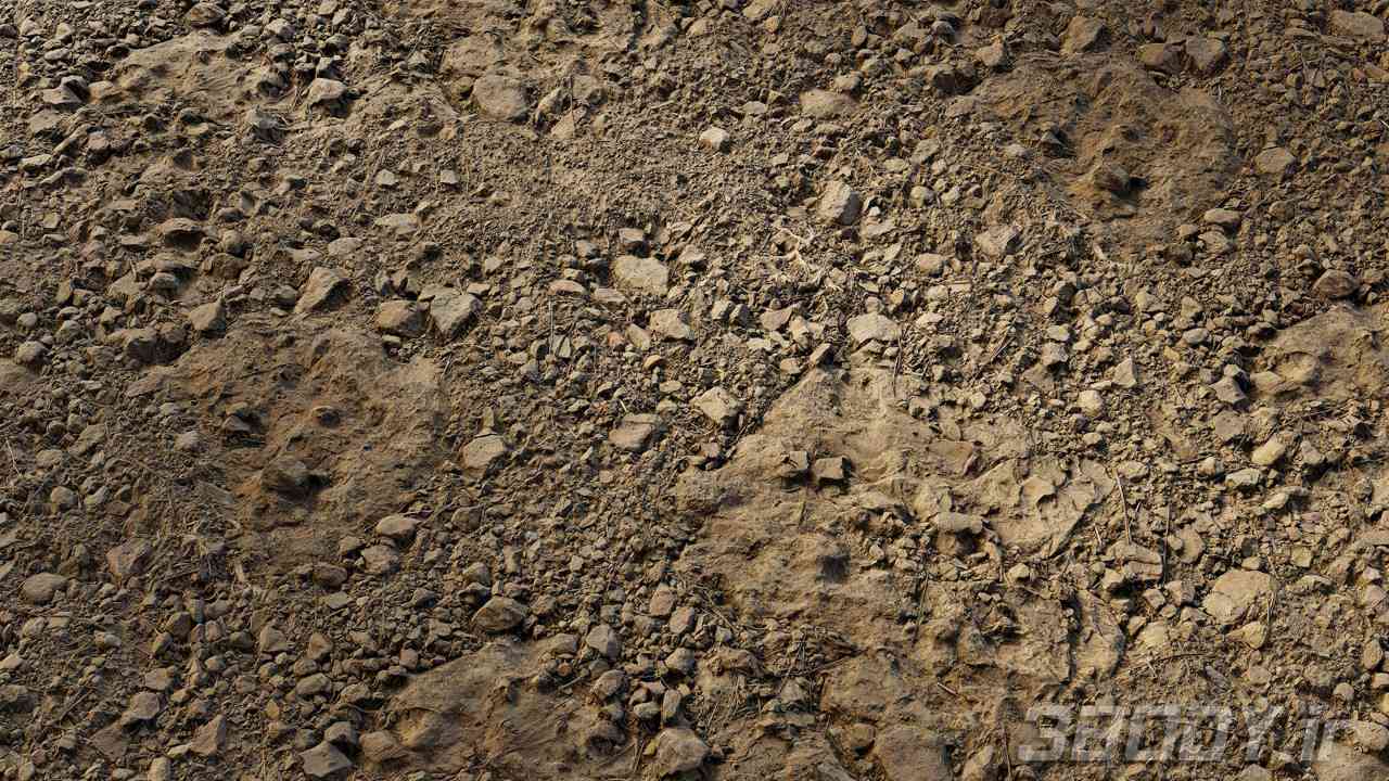 متریال سنگ ریزه gravel ground عکس 1